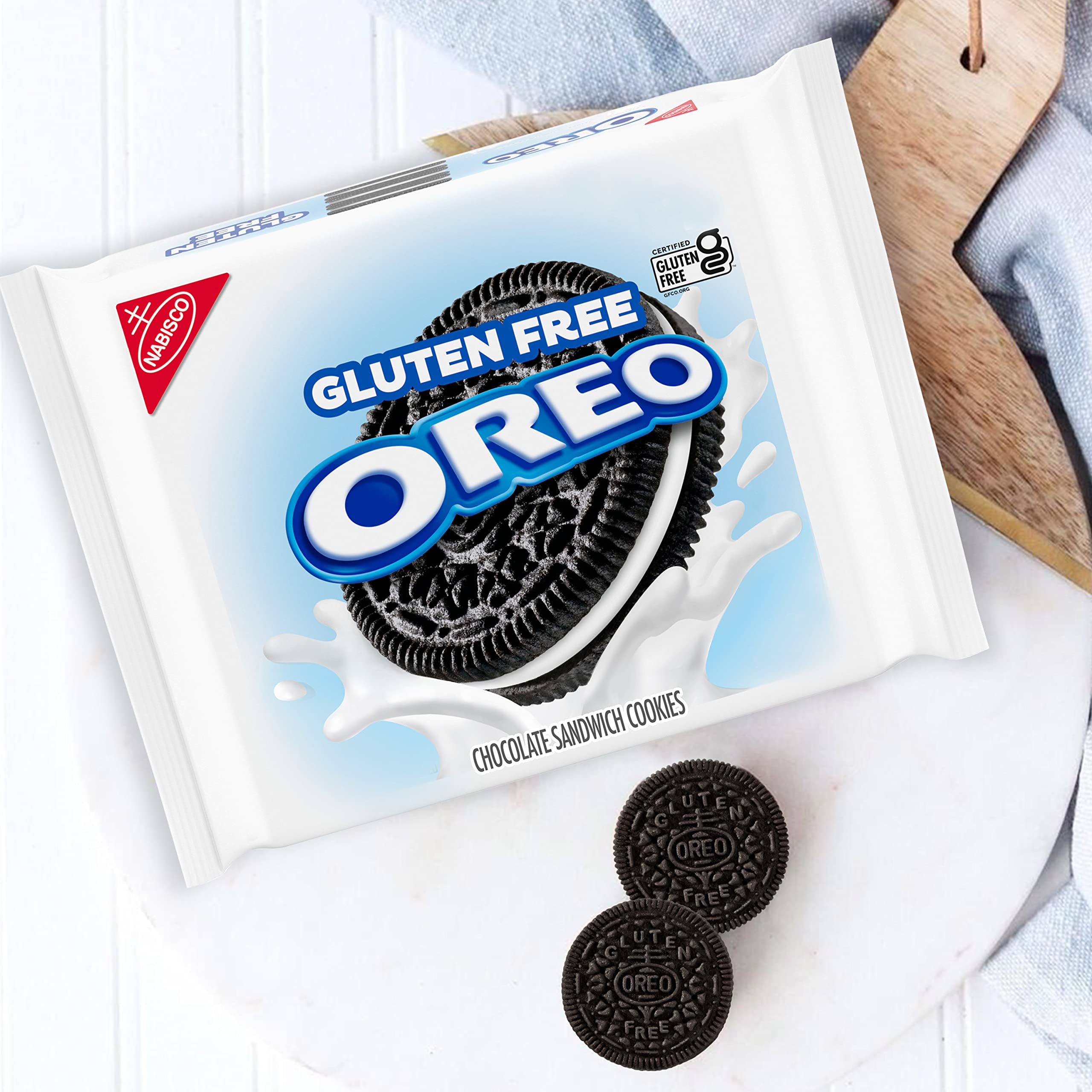 OREO Double Stuf Golden Sandwich Cookies, Family Size, 20 oz