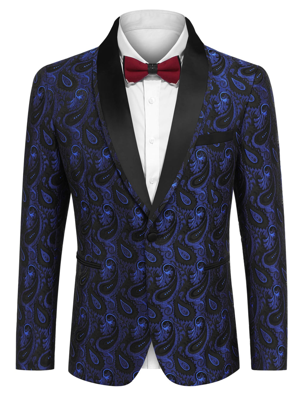 COOFANDY Men's Floral Tuxedo Suit Jacket Slim Fit Dinner Jacket Party Prom Wedding Blazer Jackets