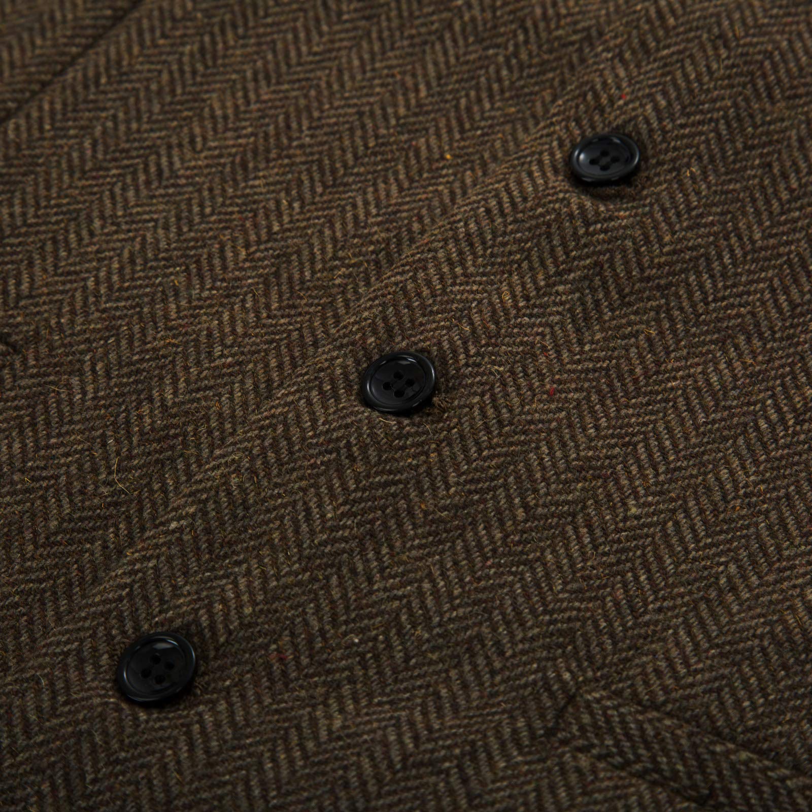 PJ PAUL JONES Men's Herringbone Tweed Suit Vest Casual Wool Blend Waistcoat