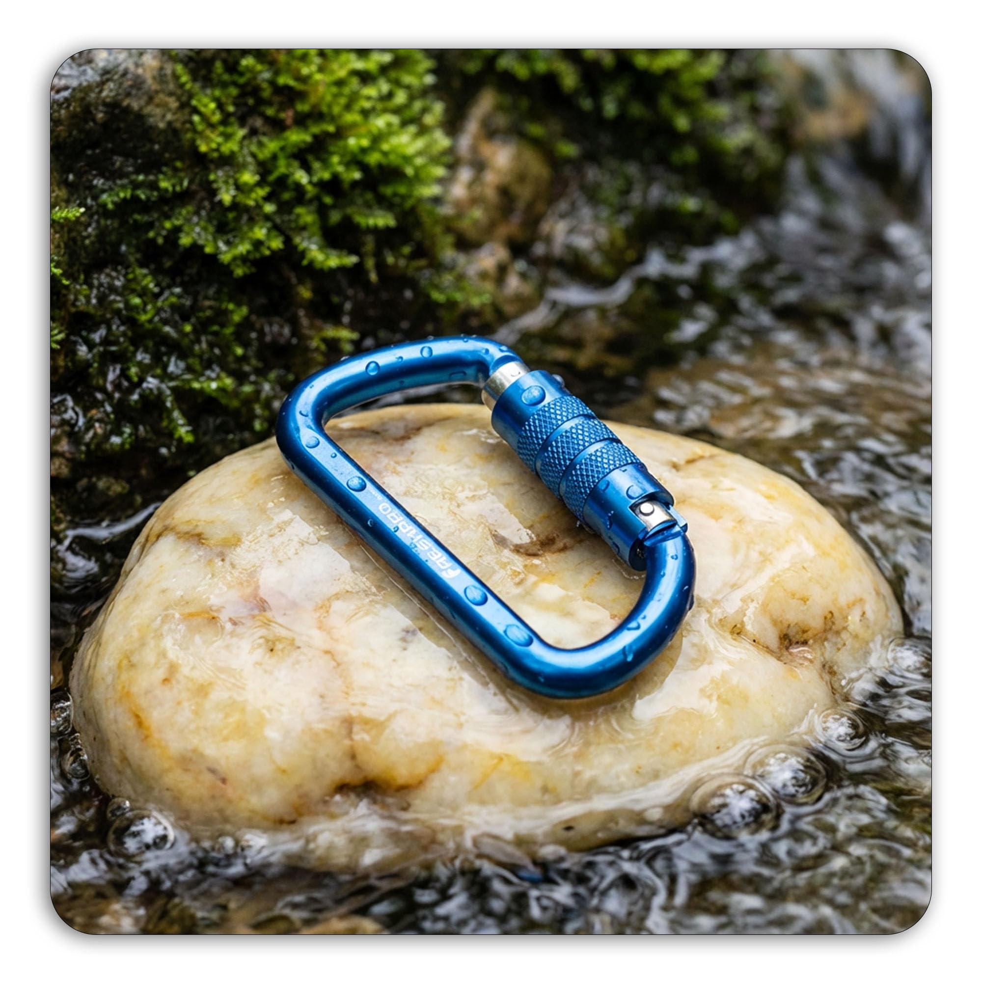 FresKaro 3inch 12kN-2698lbs Auto Locking Carabiner Clips, Solid D Shape, Heavy Duty 7075 Aluminum, Lightweight 1.09oz, Rust Proof, for Hammock, Hiking, Dog Leash, Keychain etc., Multi-Colors