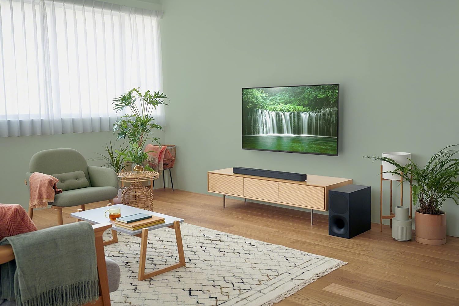 Sony HT-S400 2.1ch Soundbar with Powerful Wireless subwoofer, S-Force PRO Front Surround Sound, and Dolby Digital, Black