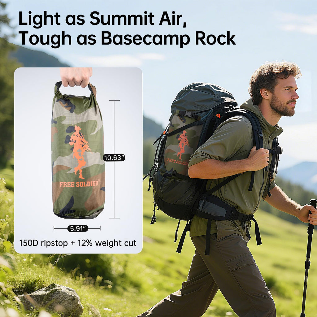Free Soldier Waterproof Portable Tarp Multifunctional Outdoor Camping Traveling Awning Backpacking Tarp shelter Rain Tarp