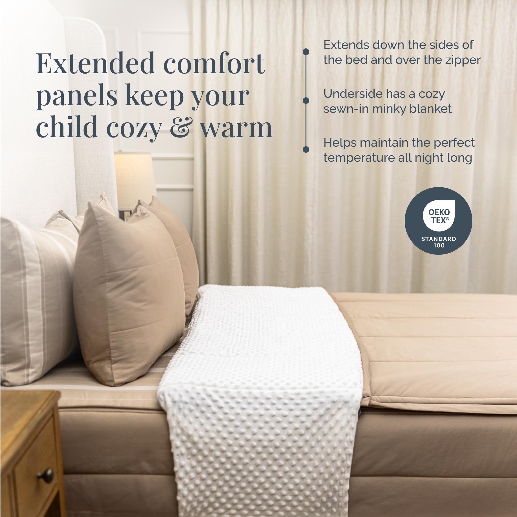 Beddy's Navy Blue All-in-One Zipper Bedding Set - Minky Lined - Twin | Smooth-Glide Zippers, Durable Construction, Easy To Make & Wash, 100% Cotton Exterior, Includes Pillowcase & Sham