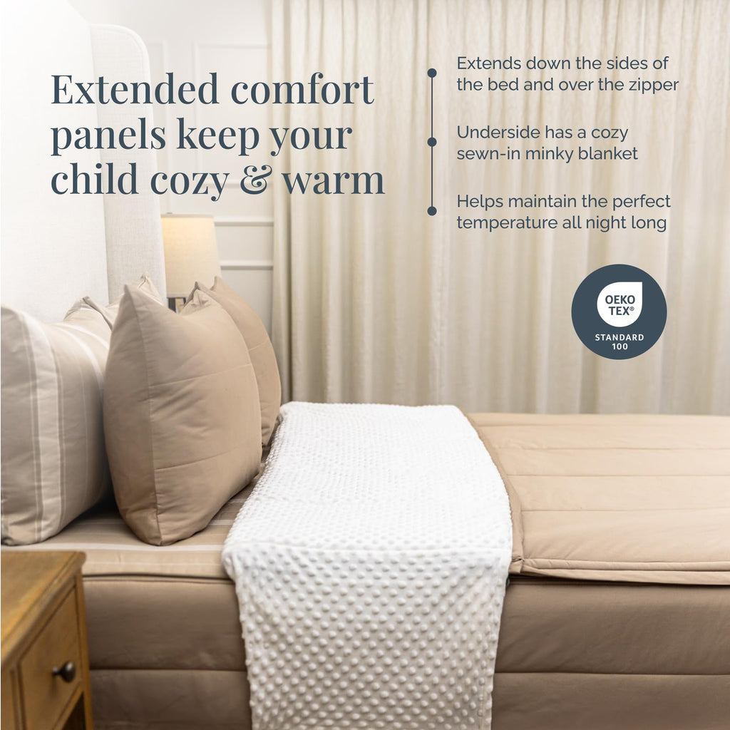 Beddy's Navy Blue All-in-One Zipper Bedding Set - Minky Lined - Twin | Smooth-Glide Zippers, Durable Construction, Easy To Make & Wash, 100% Cotton Exterior, Includes Pillowcase & Sham