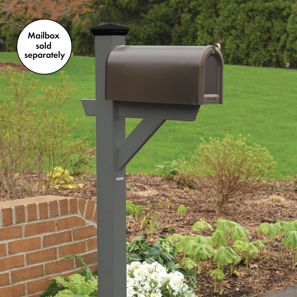 Highwood AD-MLBX1-BKE Hazelton Mailbox Post, Black