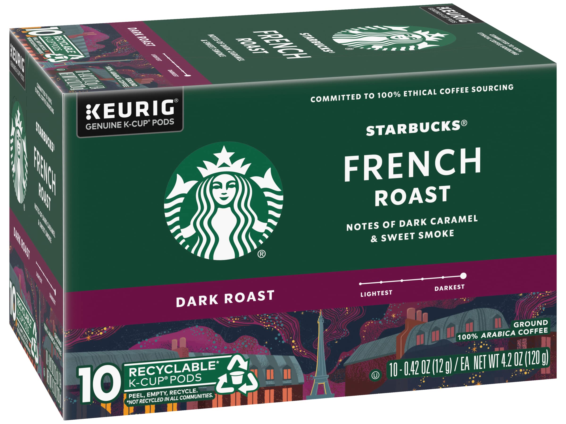 Starbucks Coffee, Caffe Verona Dark K Cup Portion Pack for Keurig Brewers, 24 Count