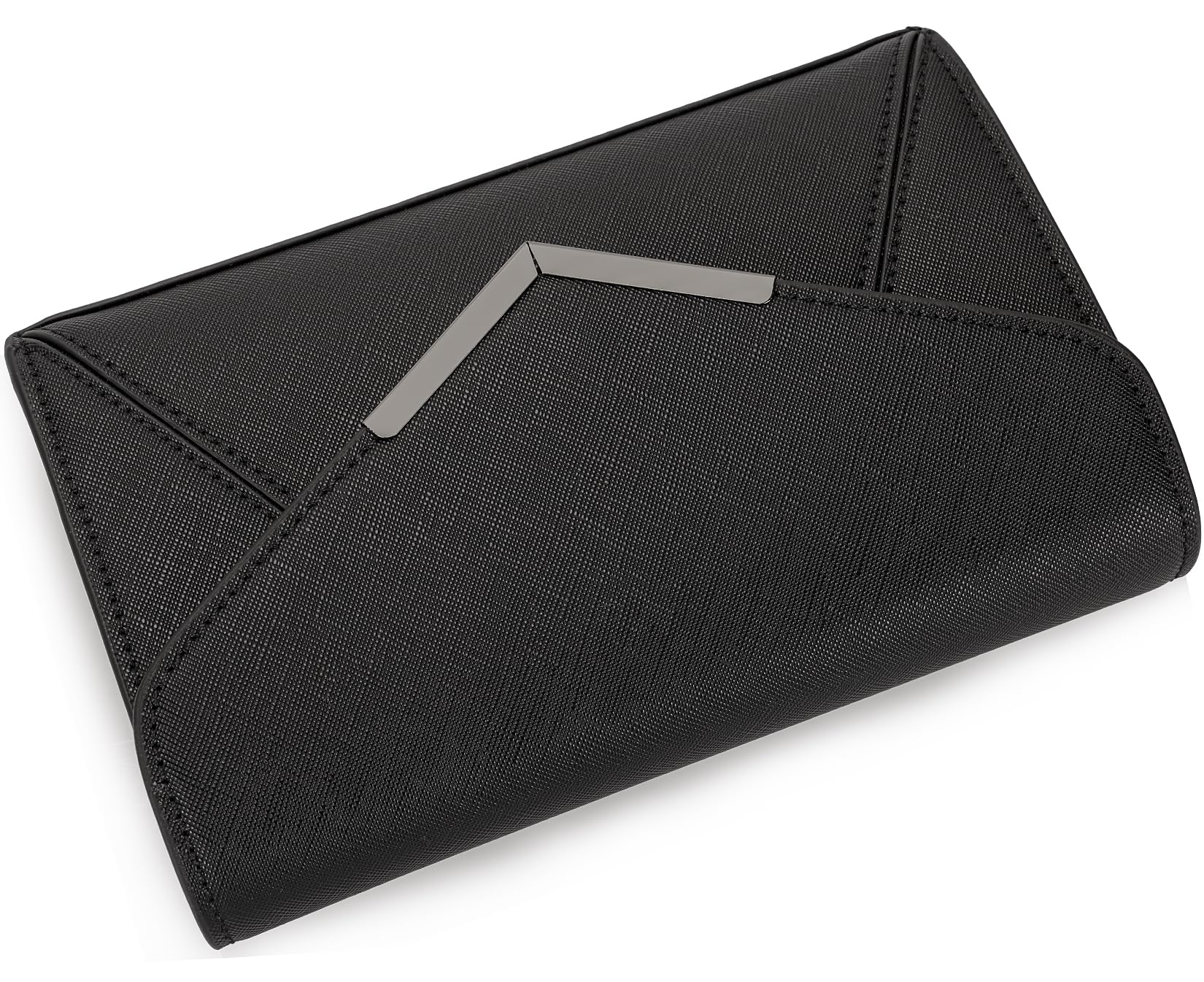 DEXMAY Women Envelope Clutch Faux Saffiano Leather Evening Handbag Foldover Clutch Bag Formal Dressy Purse