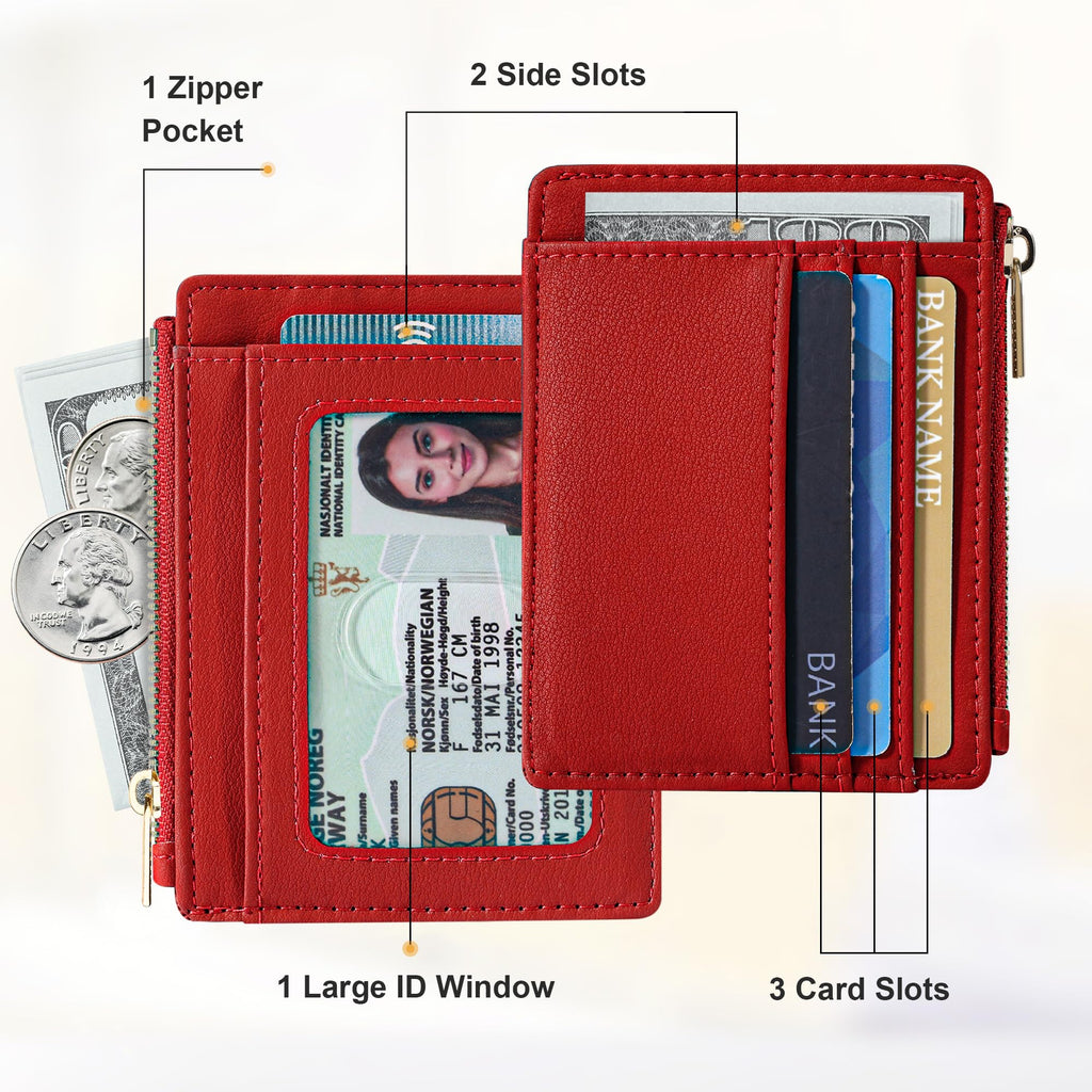 Sodsay Card Case Slim Front Pocket Wallet for Women Credit Card Holder with Keychain | Slim, Credit Card Holder, Front Pocket, with Keychain | Slim