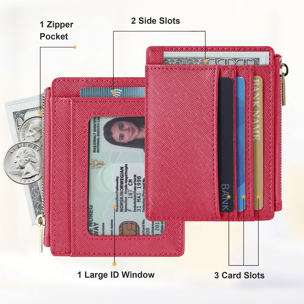 Sodsay Card Case Slim Front Pocket Wallet for Women Credit Card Holder with Keychain | Slim, Credit Card Holder, Front Pocket, with Keychain | Slim