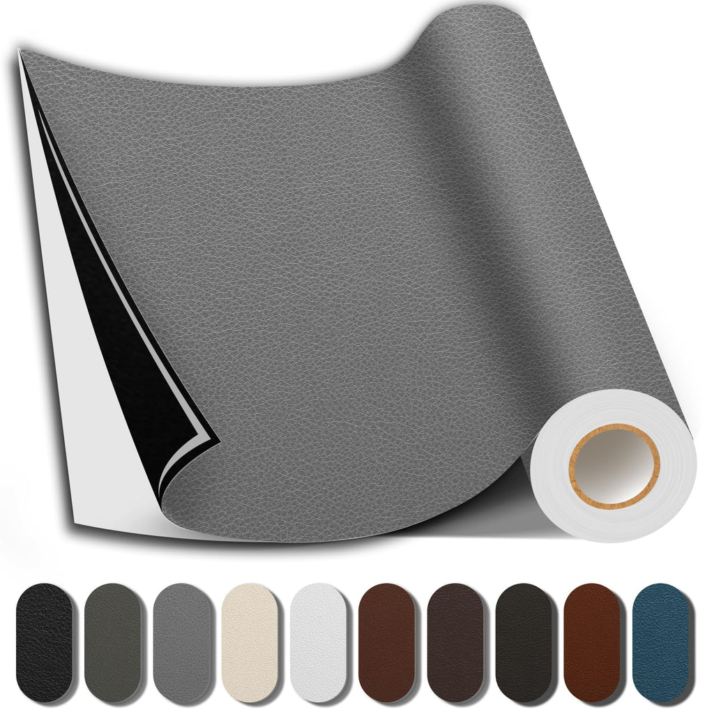 Shagoom Leather Repair Patch, Repair Patch Self Adhesive Waterproof, DIY Large Vinyl Patches for Couches, Furniture, Kitchen Cabinets, Wall （Beige, 3.5X79 Inch）