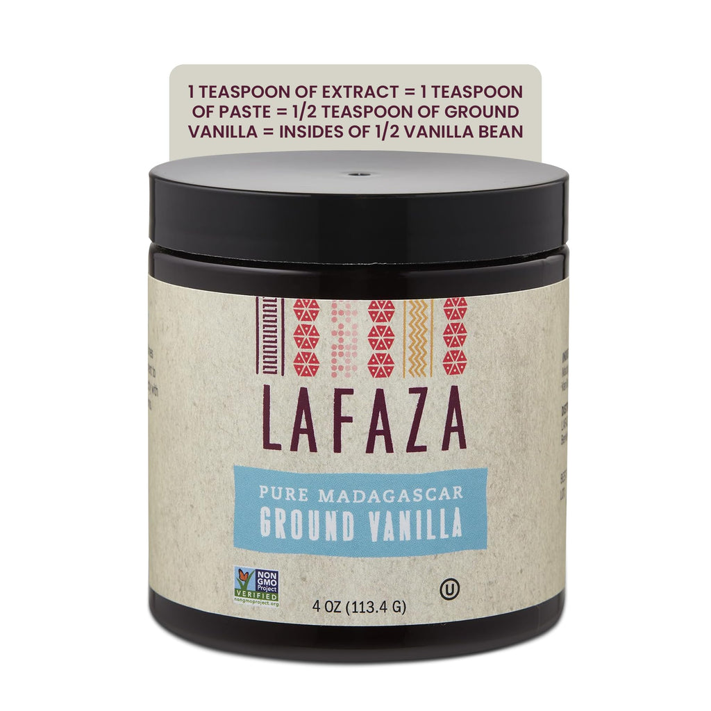 Lafaza Organic Madagascar Bourbon Pure Ground Vanilla Bean Powder, 1oz