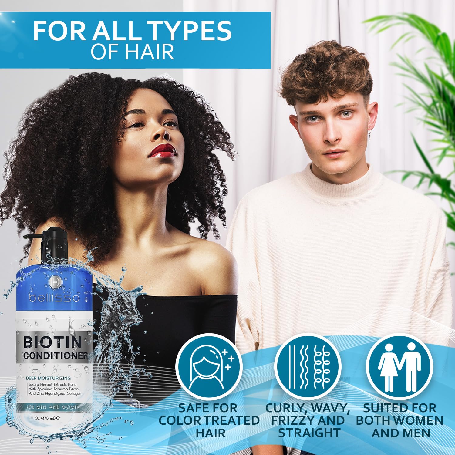 Apple Cider Vinegar Conditioner - Sulfate Paraben and Silicone Free - For Dry, Damaged and Oily Hair - Anti Dandruff Product for Fine Itchy Scalp Build Up - Cleansing Treatment for Women and Men