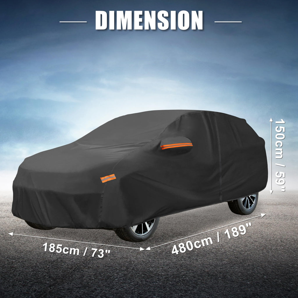 X AUTOHAUX Car Cover for Mini Cooper 2DR 2002-2021 210D-PU Outdoor Full Car Cover All Weather with Door Zipper