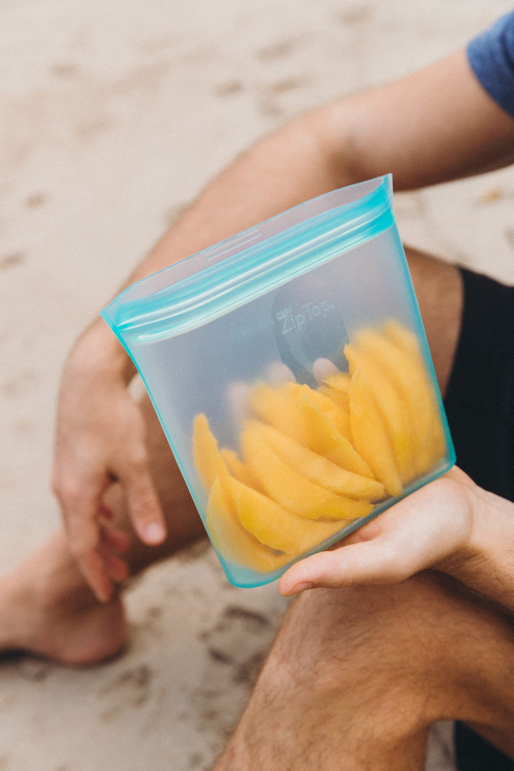 Zip Top Reusable Food Storage Bags | Small Cup [Frost] | Silicone Meal Prep Container | Microwave, Dishwasher and Freezer Safe | Made in the USA