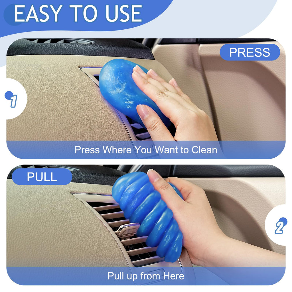 TeSabMi Car Cleaning Gel Car Cleaning Putty Car Putty Car Interior Cleaner Car Slime Car Detailing Kit Car Accessories Gifts for Men Women Stocking Stuffers Red