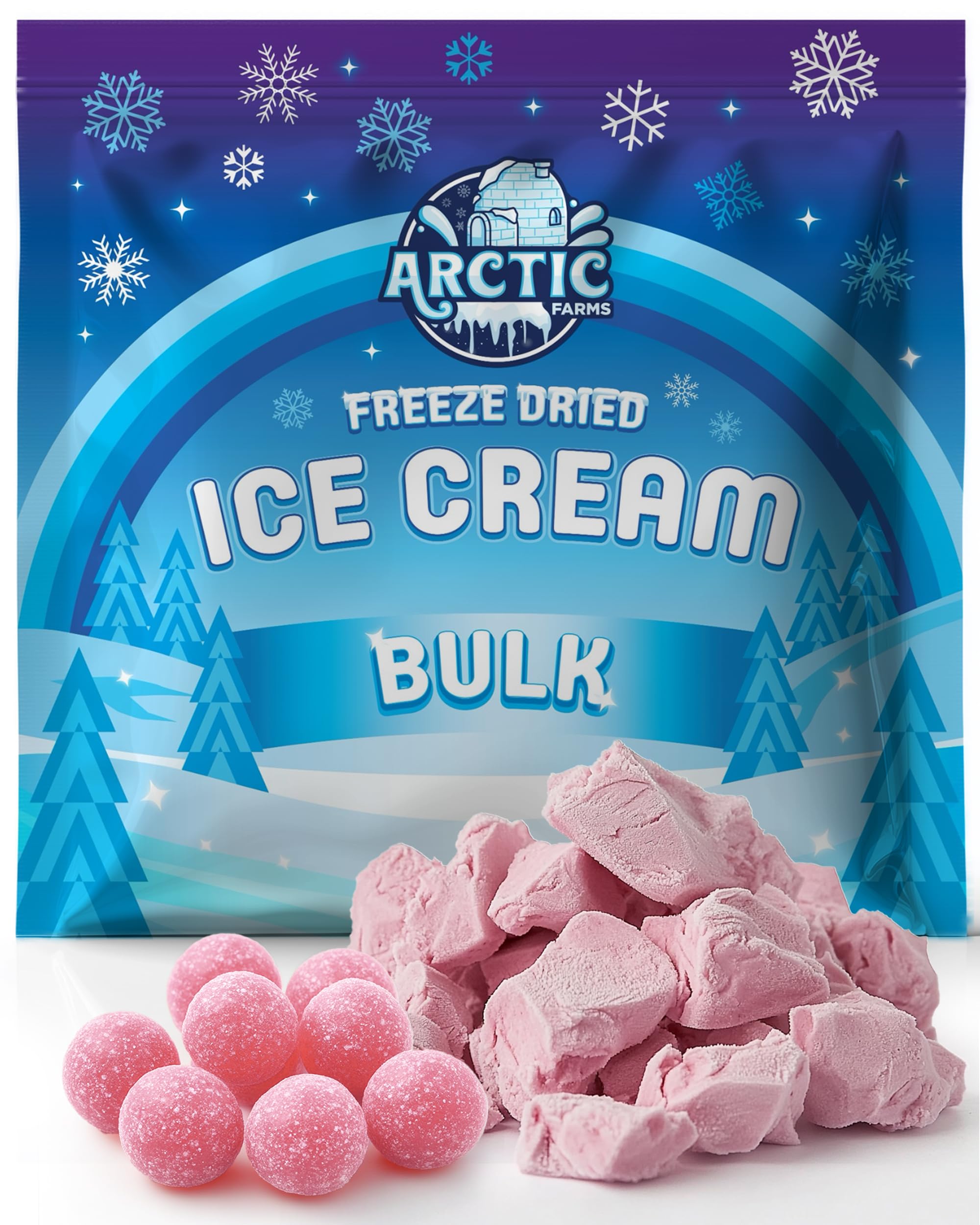 Arctic Farms Freeze Dried Ice Cream Bits Bagged and Boxed - Does Not Melt (1lb, S'mores)