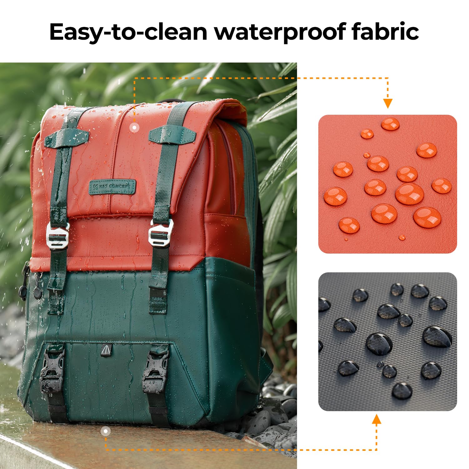 K&F CONCEPT Camera Backpack, Camera Bags for Photographers Dslr Cameras Compatible for Canon Nikon Sony DJI Mavic Drone, 20L Large Capacity Bag Cover 15.6 Inch Laptop Camera Cases with Raincover