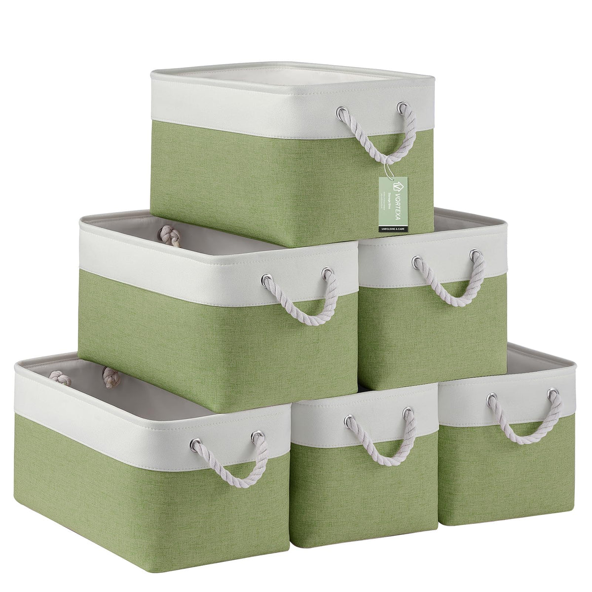 Storage Baskets for Shelves 11.8x7.9x5.2 Inch, Foldable Fabric Storage Bins with Handles, Small Storage Baskets for Organizing Closet, Office, Home Organization (1-Pack, Gray)
