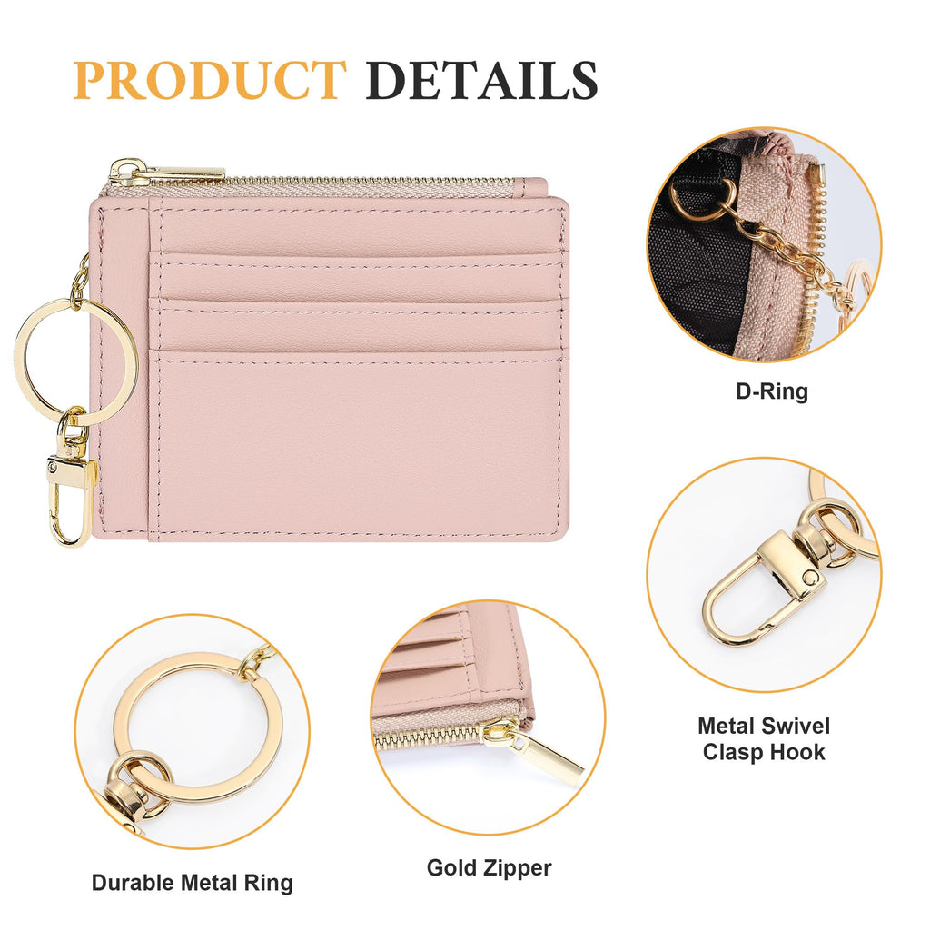Sodsay Card Case Slim Front Pocket Wallet for Women Credit Card Holder with Keychain | Slim, Credit Card Holder, Front Pocket, with Keychain | Slim
