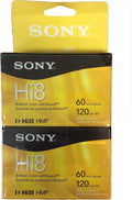 Sony Hi-8 HMPD 120 minute 2-Pack Video Camcorder Cassette Tapes