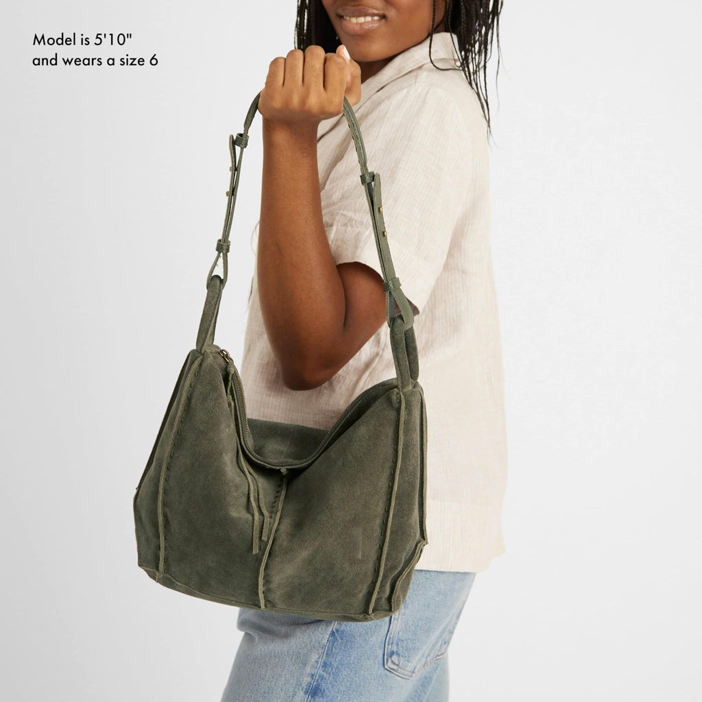 The Sak Los Feliz Hobo Purse - Premium Large Leather Women's Handbag for Everyday & Travel - Durable Purse With Zipper Pocket