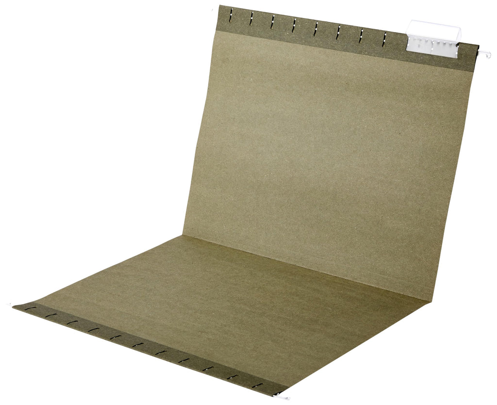 Amazon Basics Hanging File Folders for Documents, Letter Size, 1/5-Cut Adjustable Tabs, Standard Green, 50 Count