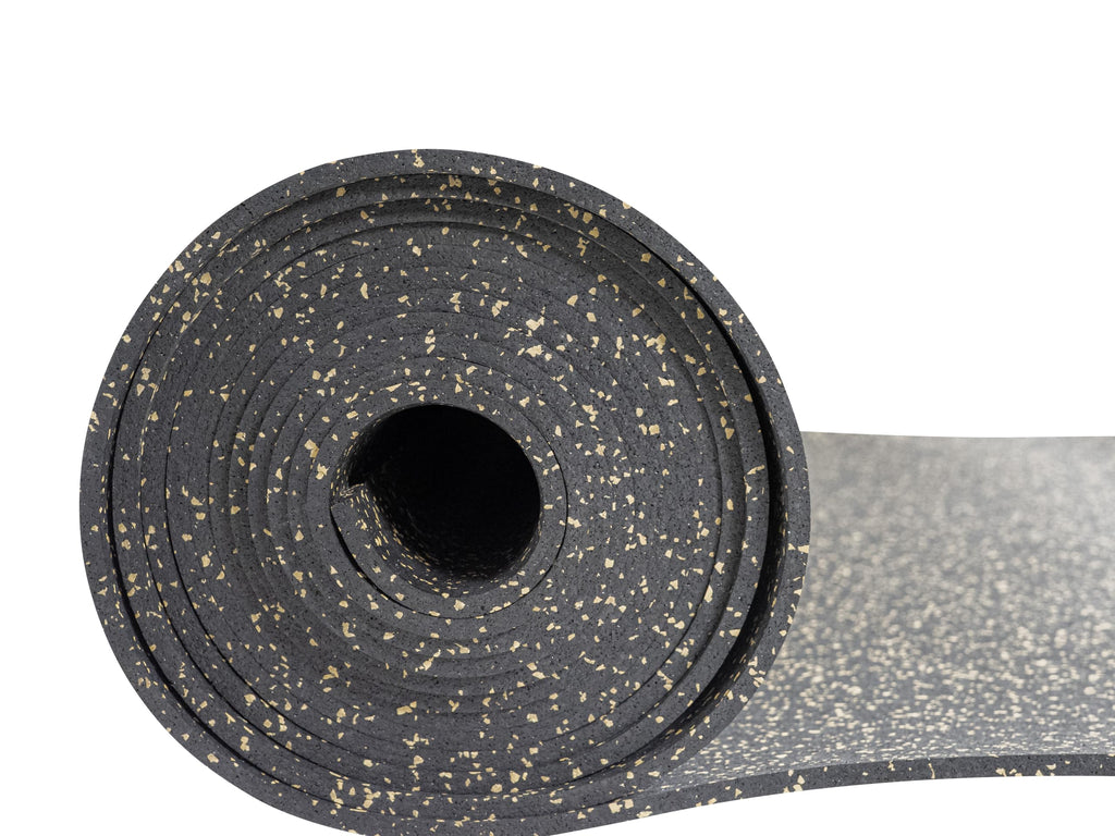Playsafer Genaflex Rubber Gym Floor Mat, Heavy Duty Commercial Protective Gym Flooring Roll - 8mm Thick (10% Blue, 4' X 4')