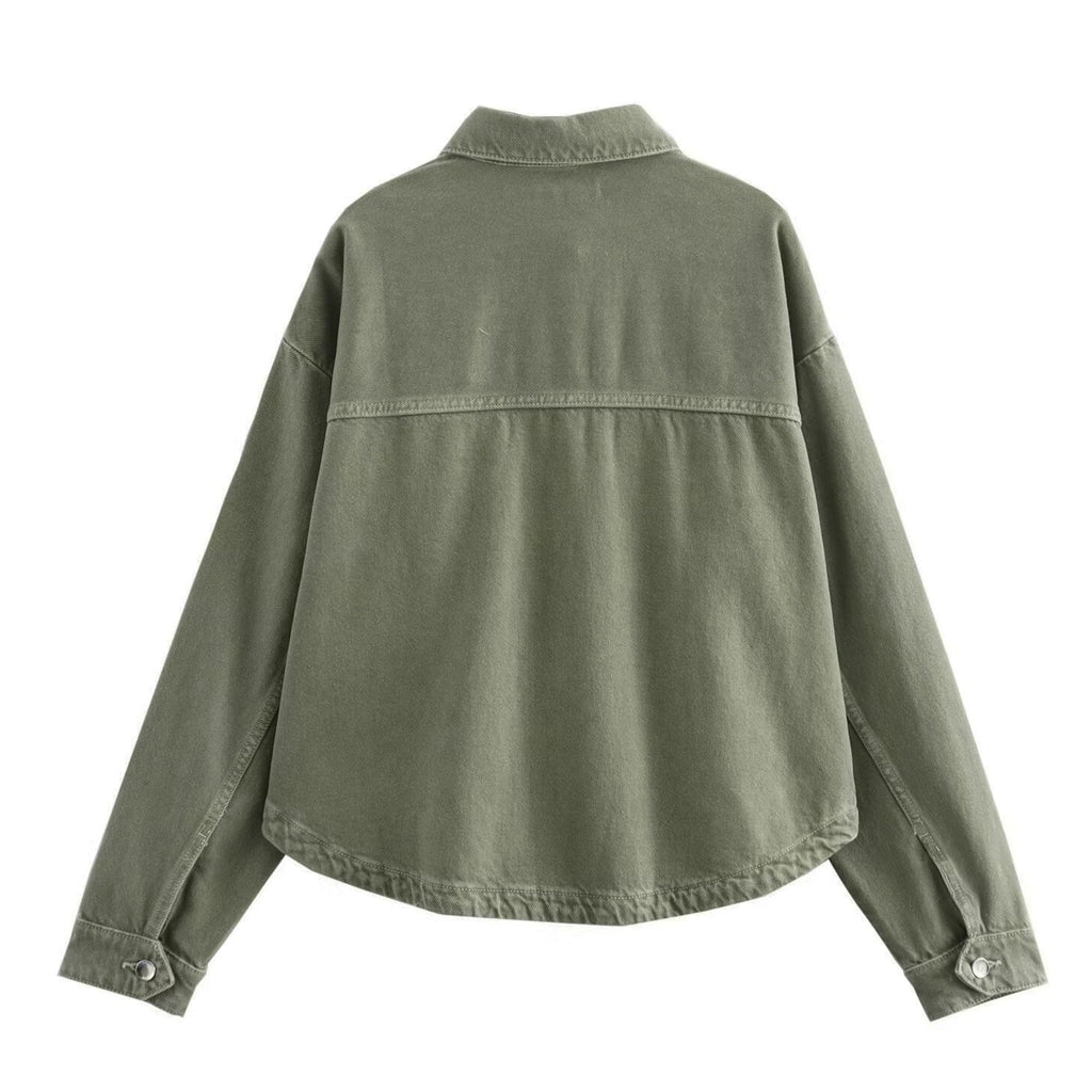 Hixiaohe Jean Jackets for Women Trendy Button Up Denim Shirt Jacket Oversized Long Sleeve Coat Fashion Clothes with Pockets