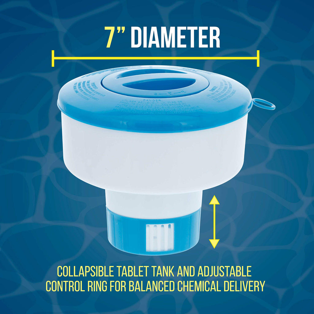 U.S. Pool Supply Pool Chlorine Floater, 3" Tablet Floating Dispenser
