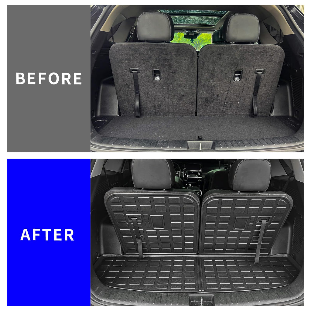Rongtaod Back Seat Protector Compatible with 2021-2025 2026 Kia Sorento 6&7 Seats Back Seat Cover Kick Mats Cargo Liner Trunk Mat TPE All Weather 2024 Sorento Accessories (2nd Row Backrest Mat)