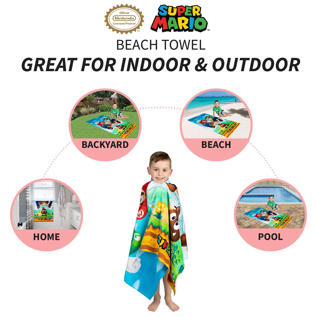 Barney Classic Kids Super Soft Cotton Bath/Pool/Beach Towel, 58 in x 28 in, (Offical Licensed Product) By Franco