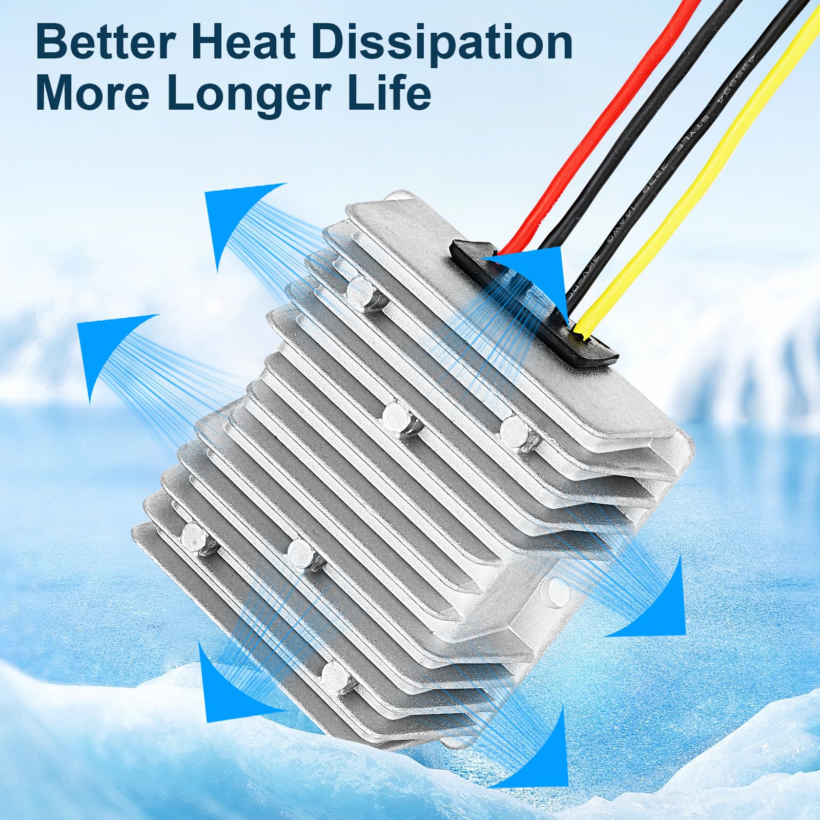 10A 120W Golf Cart 18V 20V 24V 36V 48V Step Down to DC 12V Converter Voltage Regulator Reducer Power Buck Converter Waterproof Transformer(DC 16-58V Inputs