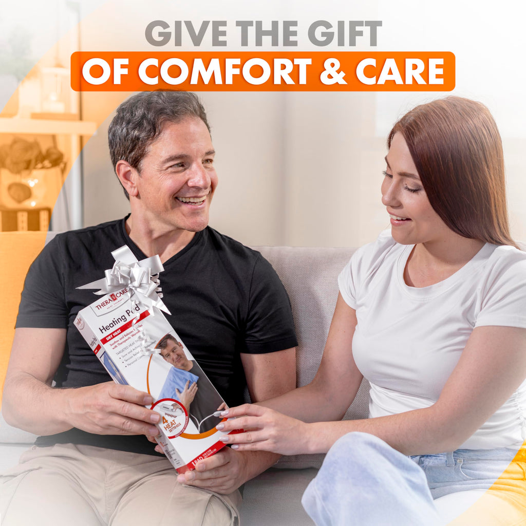 TheraCare Electric Heating Pad | Dry Heat Therapy | 4 Adjustable Heat Settings | 12" x 15" | Comfortable, Soft & Durable