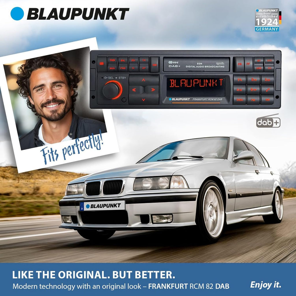Blaupunkt Frankfurt RCM 82 DAB Legacy Car Stereo with Bluetooth - Retro Design with Modern Technology