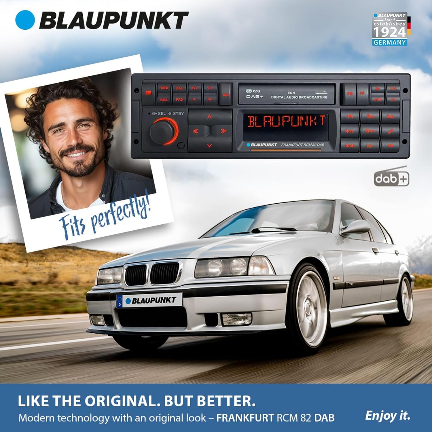 Blaupunkt Frankfurt RCM 82 DAB Legacy Car Stereo with Bluetooth - Retro Design with Modern Technology