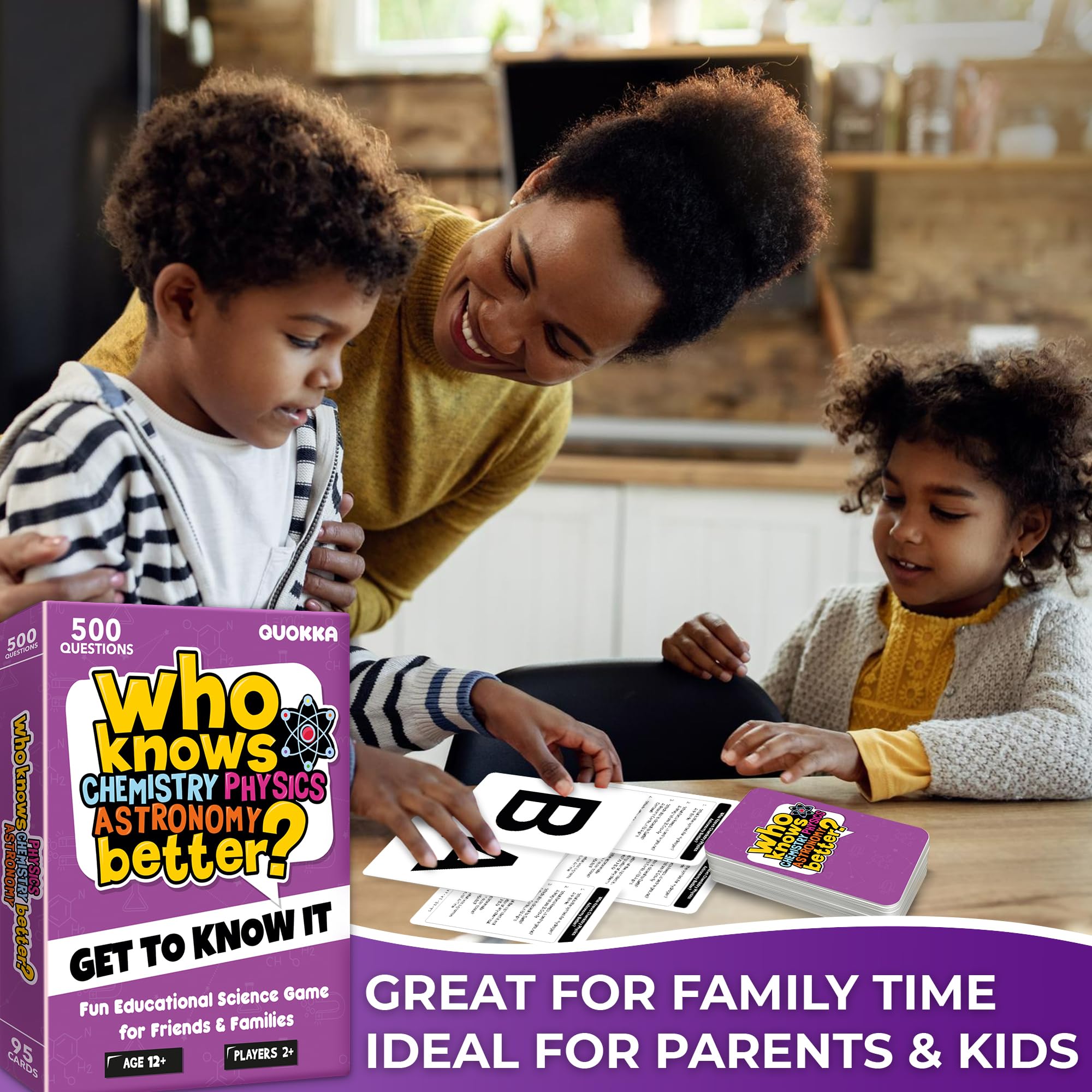 Family Board Games for Kids and Adults - Trivia Card Games for Kids 8-12 and Adults - Who Knows Me Better for Family Game Night - 500+ Facts Questions from Ages 6-8 — Fun Travel Car Activities for 5+