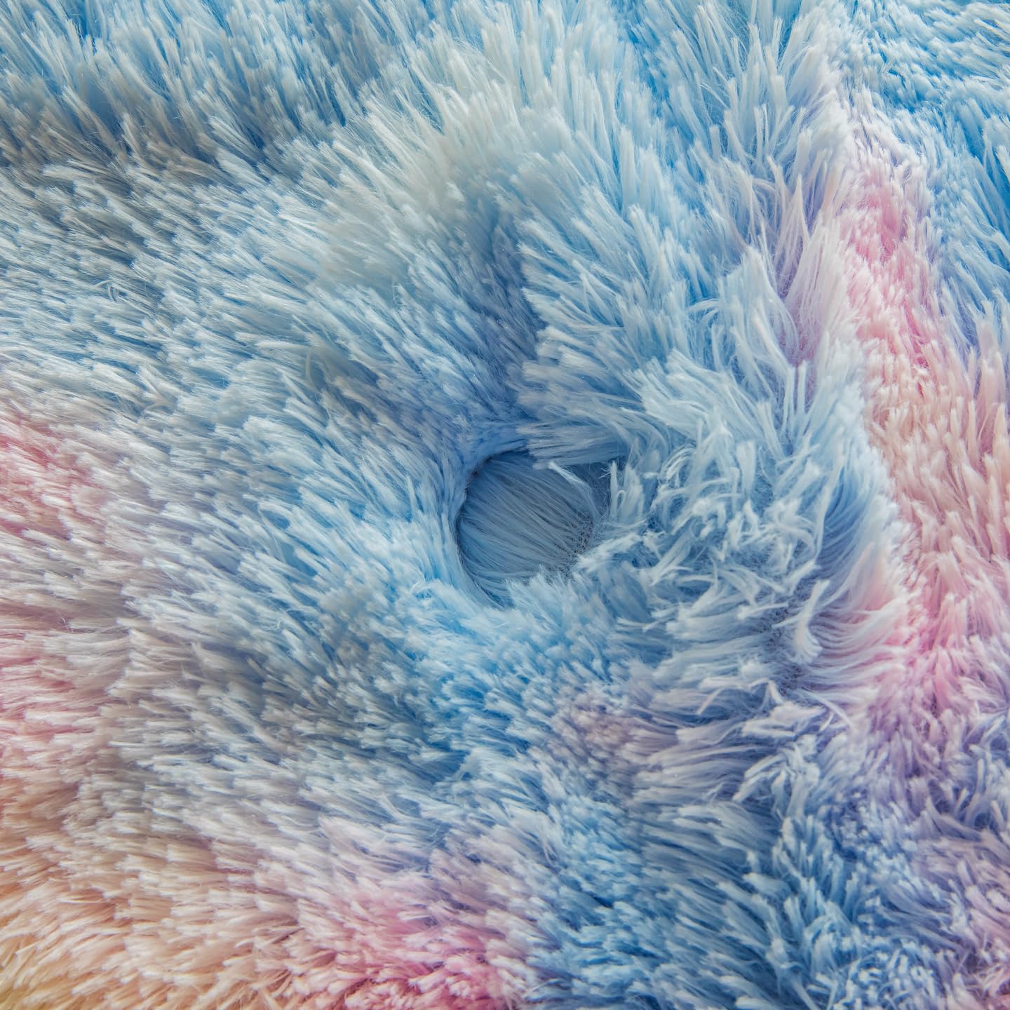 Faux Fur Kids Girls Purple Rainbow Comforter Sets Twin/Full - 3PC Bed Set Warm Comfortable Soft Plush Flannel Velvet Fluffy Fuzzy Bedding（Comforter x 1 Pillowcases x 2）