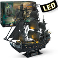 CubicFun 3D Puzzles for Adults - Led Pirate Ship Queen Anne's Revenge - Large 27'' Sailboat Puzzles - Desk Decor, Anniversary Teacher Appreciation Gifts High School Graduation Gifts