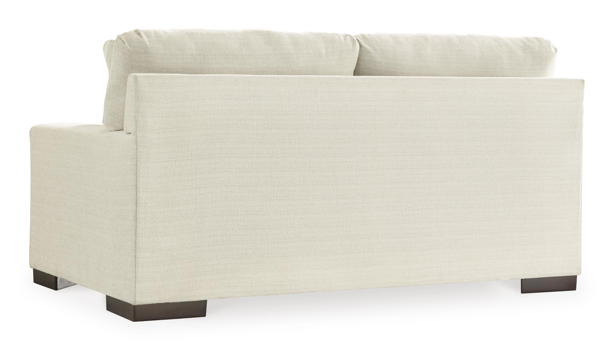 Signature Design by Ashley Bolsena Contemporary Leather Match Loveseat, Dark Brown