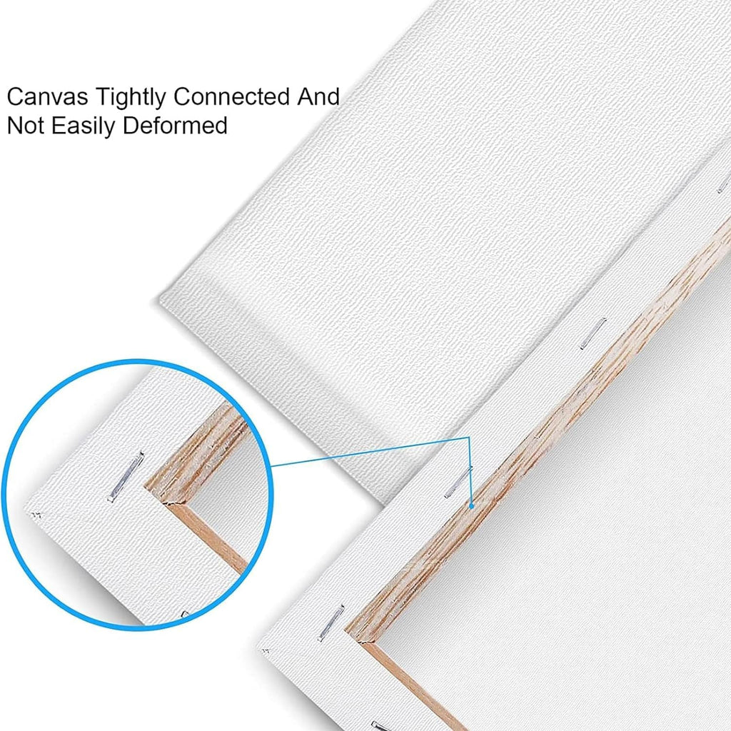 ESRICH Stretched Canvas for Painting 5x7, 48 Pack Small Canvases for Painting 5/8" Profile Primed Acid-Free Blank Painting Canvas for Kids & Artists for Decorations, Painting Parties.
