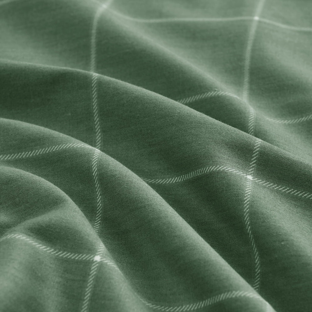 JELLYMONI Cotton Striped Pillowcases Set of 2, Sage Green, Standard | Soft breathable feel, Envelope closure, 400TC cotton, Machine washable, Gentle on skin