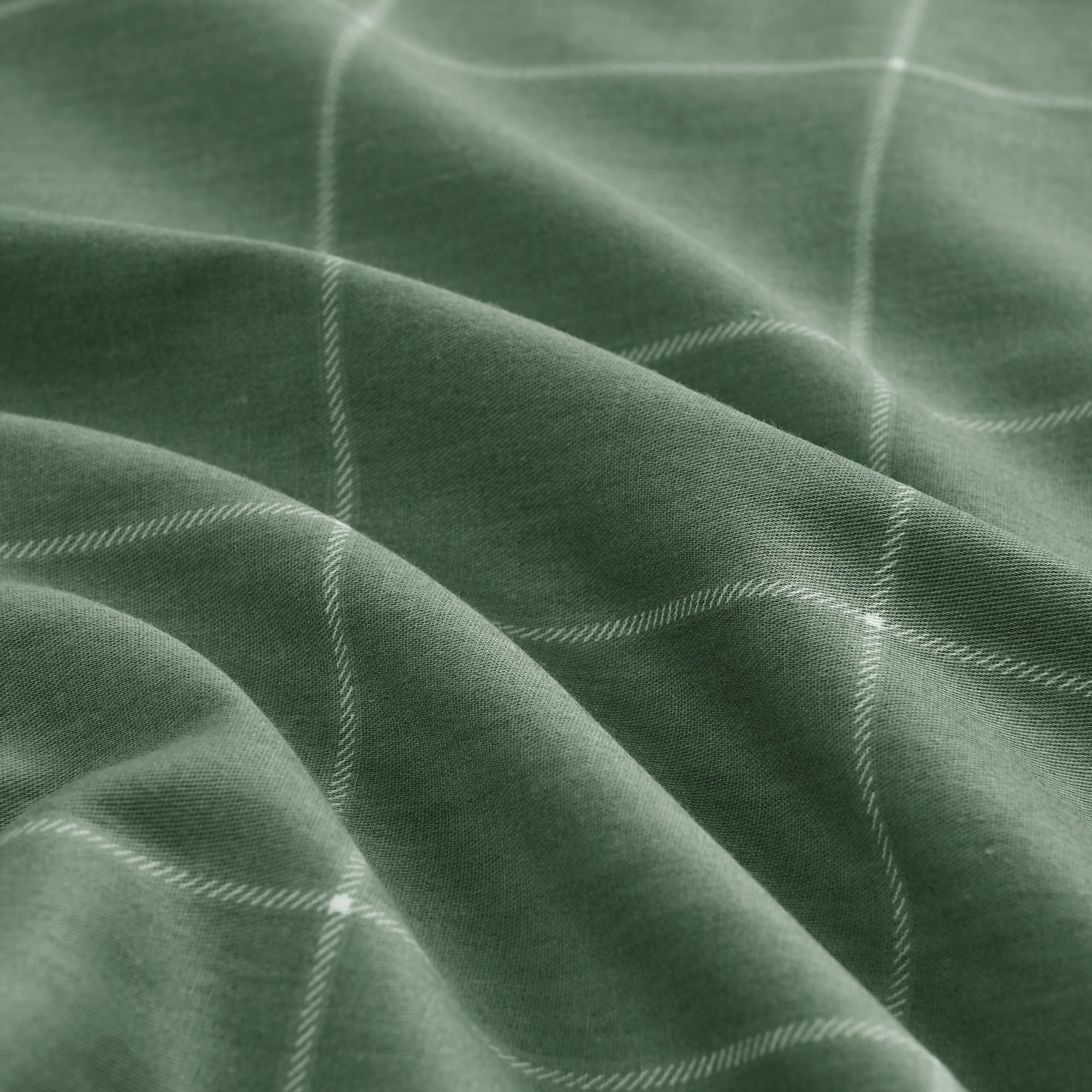 JELLYMONI Cotton Striped Pillowcases Set of 2, Sage Green, Standard | Soft breathable feel, Envelope closure, 400TC cotton, Machine washable, Gentle on skin