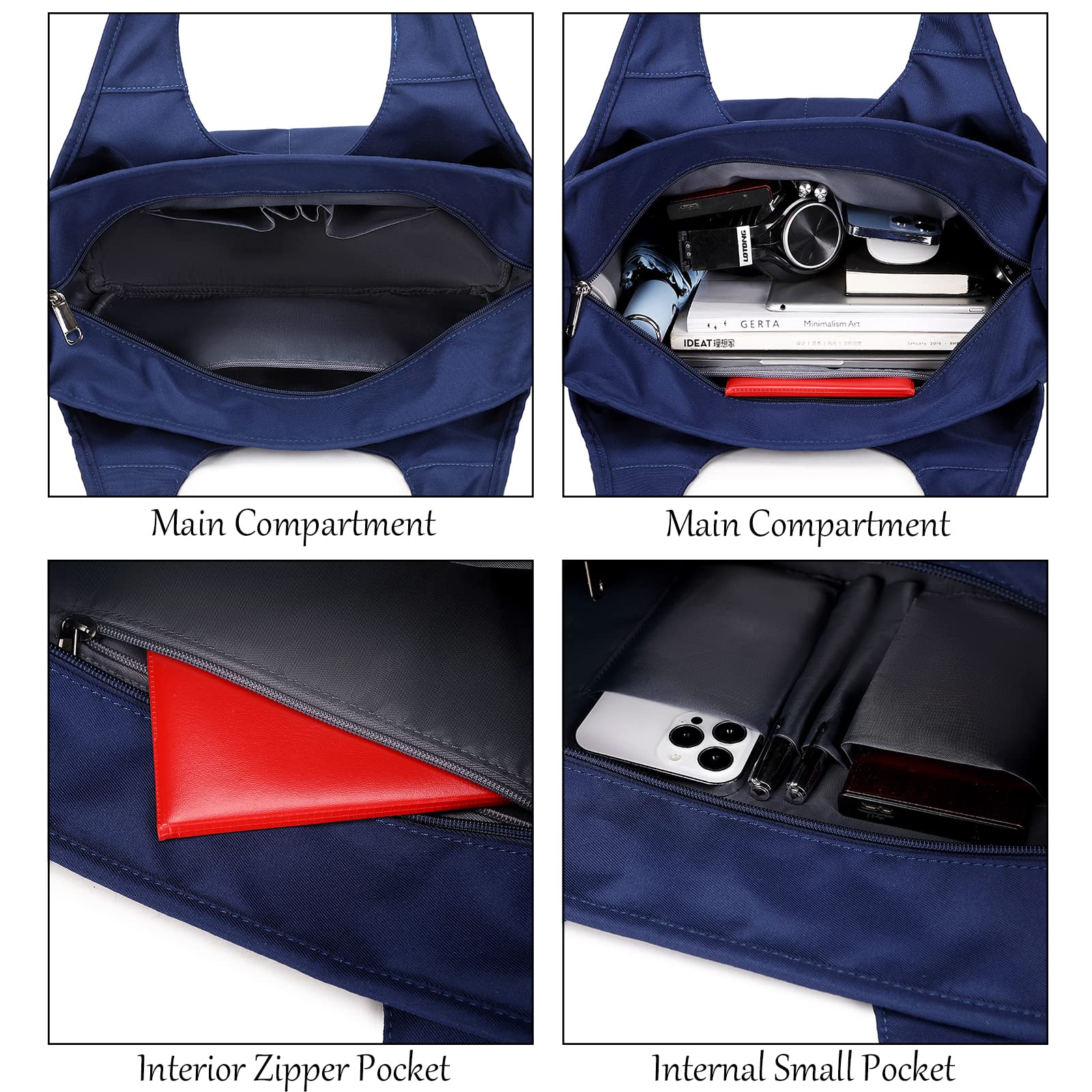 KYALOU Utility Large Tote Bag, Women Casual Shoulder Bags for Work School Gym Beach Travel Shopping Grocery | Utility
