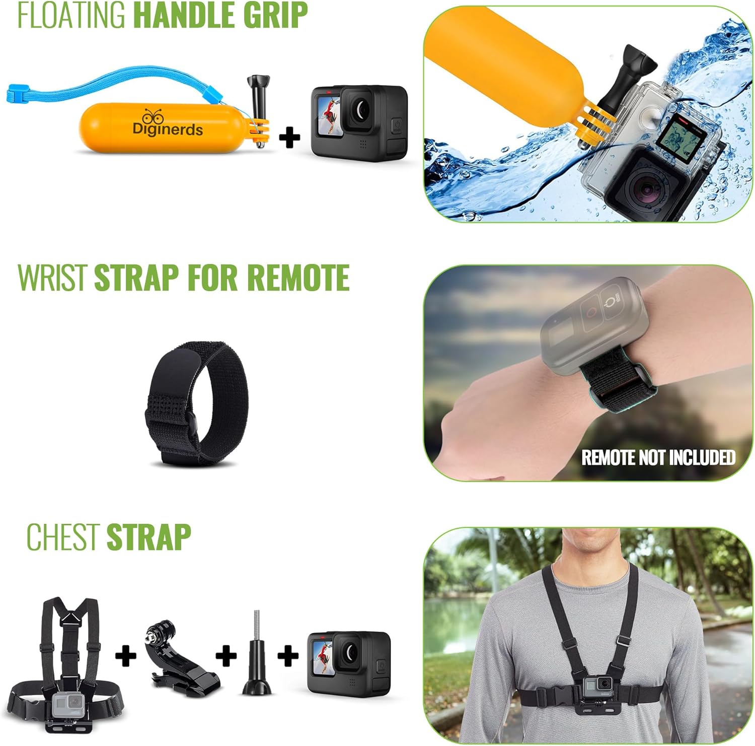 GoPro HERO13 Black Creator Edition - Includes Volta (Battery Grip, Tripod, Remote), Media Mod, Light Mod, Waterproof Action Camera + 64GB Card, 50 Piece Accessory Kit and 2 Extra Batteries