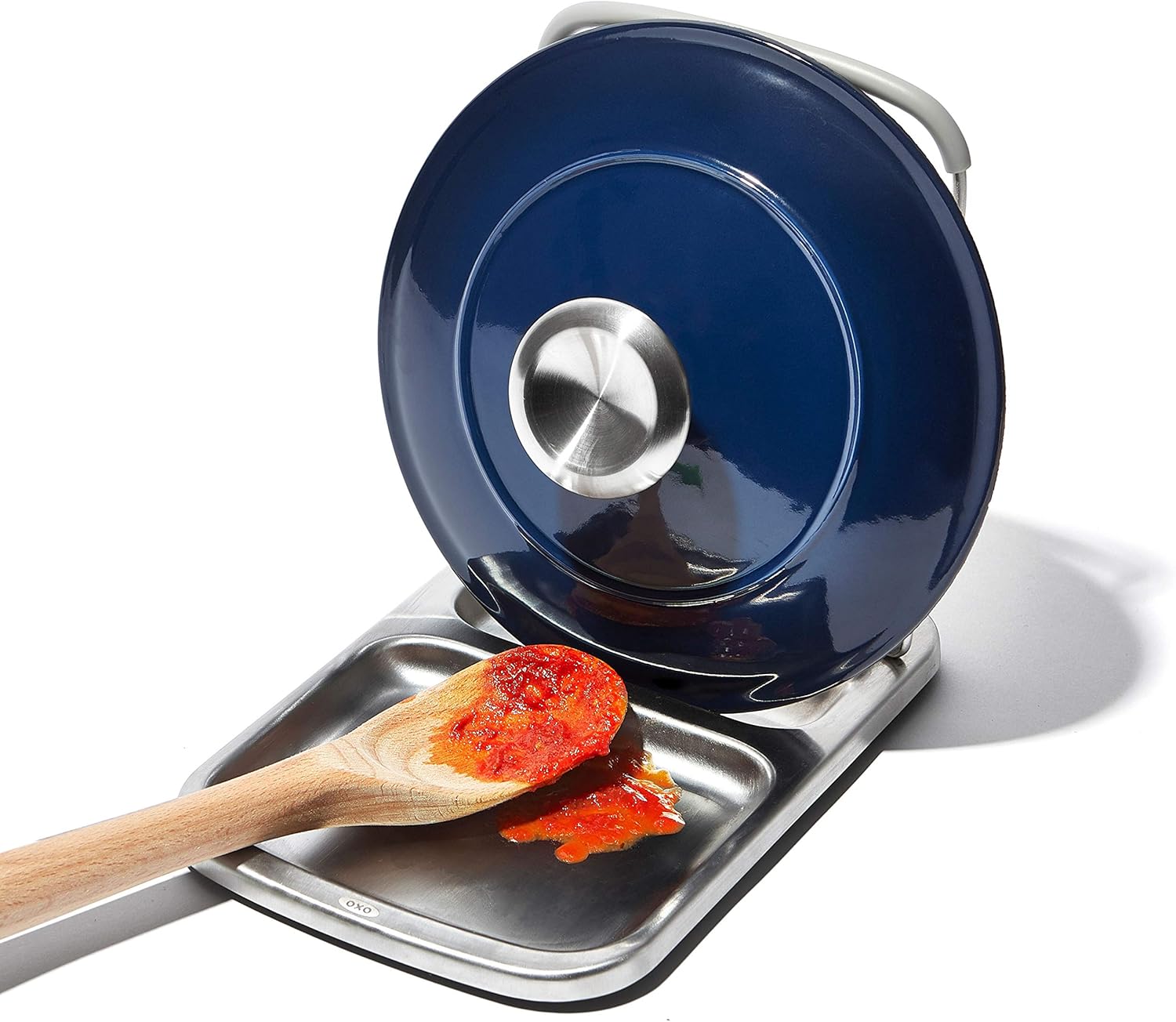 OXO Good Grips Stainless Steel Spoon Rest with Lid Holder