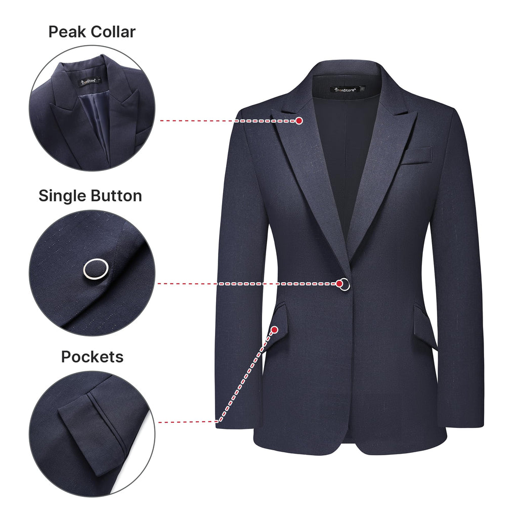 Women's Suit 2 Piece Set Pinstripe Blazer and Bootcut Dressy Pants Set for Work Office Business Outfits