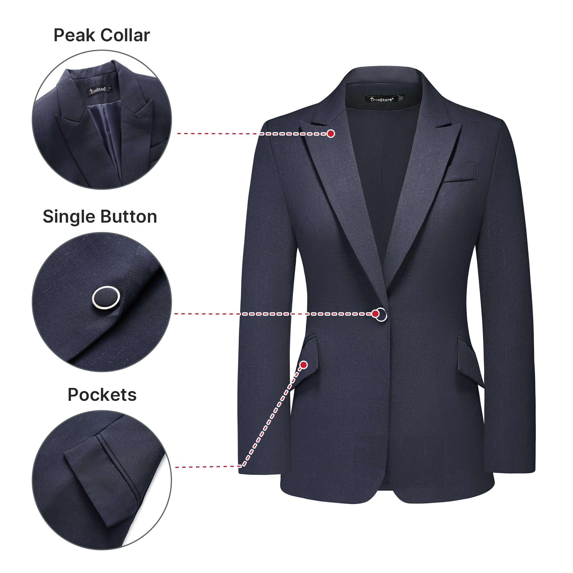 Women's Suit 2 Piece Set Pinstripe Blazer and Bootcut Dressy Pants Set for Work Office Business Outfits