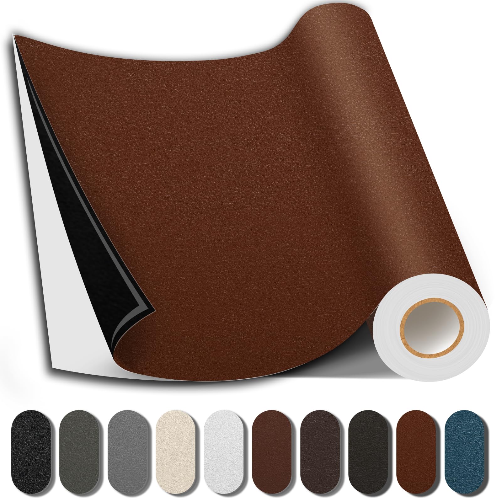 Shagoom Leather Repair Patch, Repair Patch Self Adhesive Waterproof, DIY Large Vinyl Patches for Couches, Furniture, Kitchen Cabinets, Wall （Beige, 3.5X79 Inch）