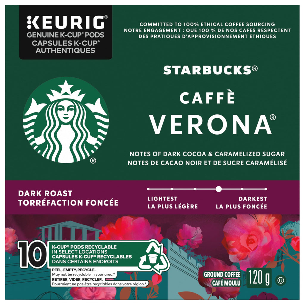 Starbucks Coffee K-Cup Variety Pack, 1 Cinnamon Dolce, 1 Hazelnut, 1 Mocha, 1 Cr�me Brulee, 1 Maple Pecan, 1 Caramel, 10 CT K-Cups, 1 CT