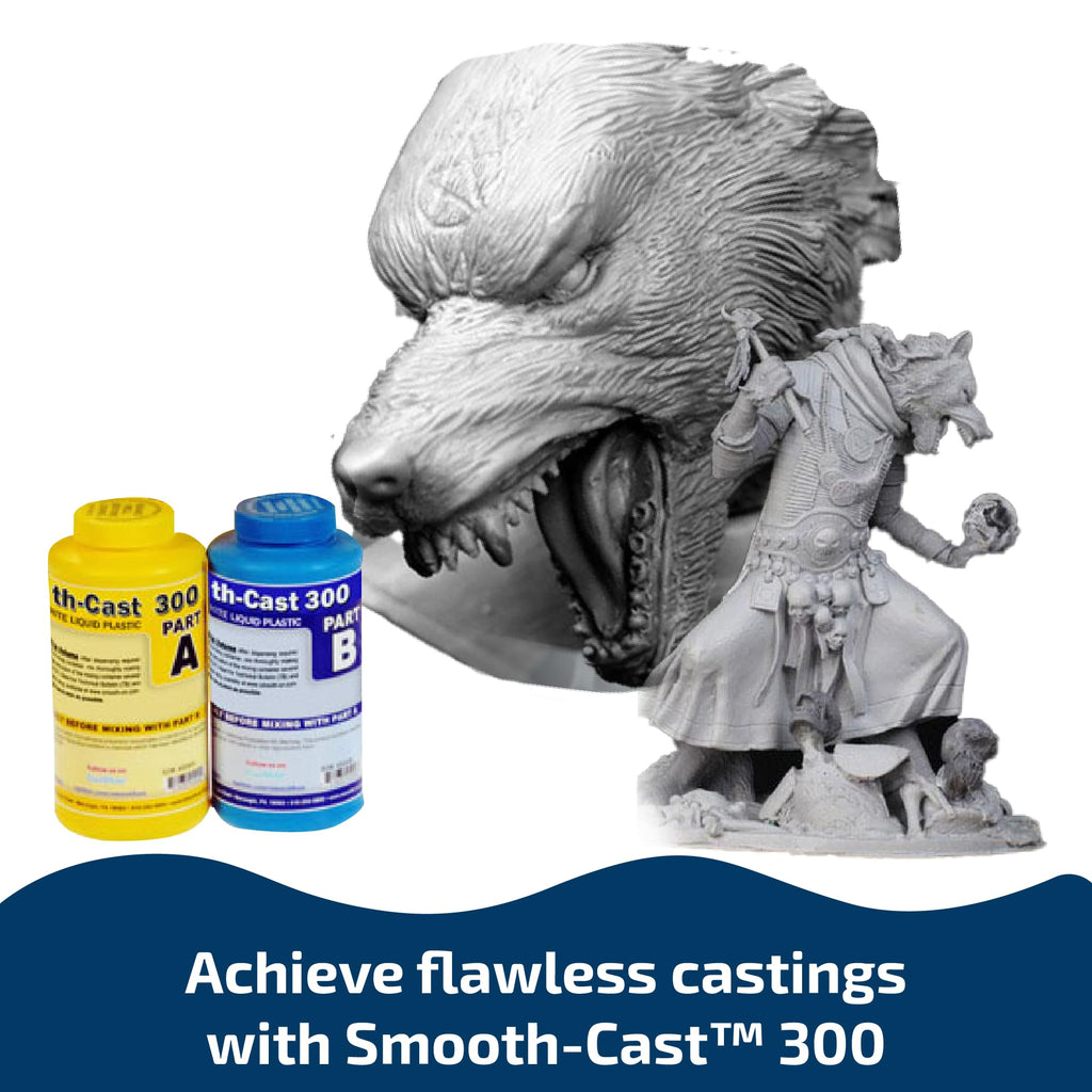 Smooth-Cast 300 - Bright White, Ultra Low Viscosity Liquid Plastic - Pint Unit